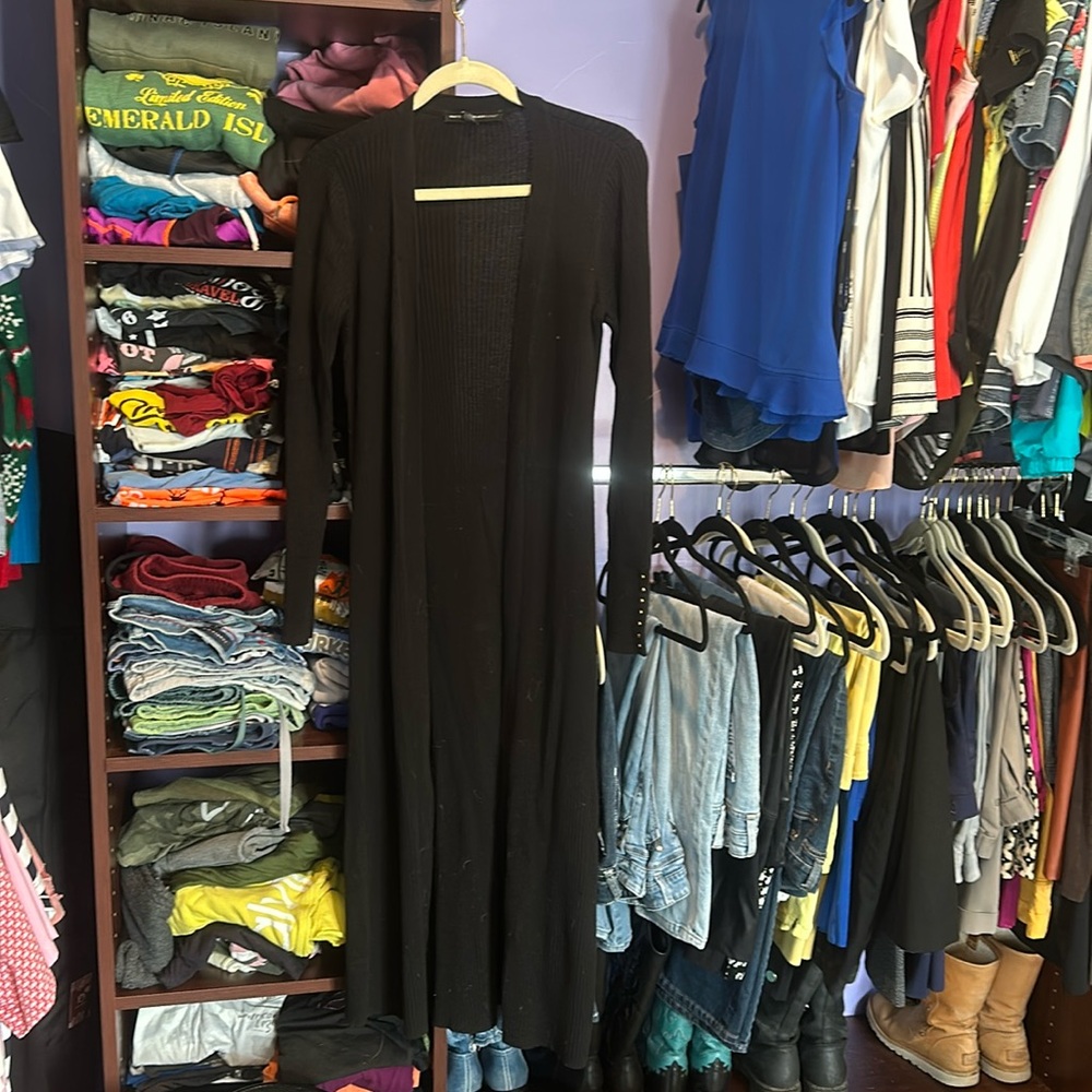 Long black sweater